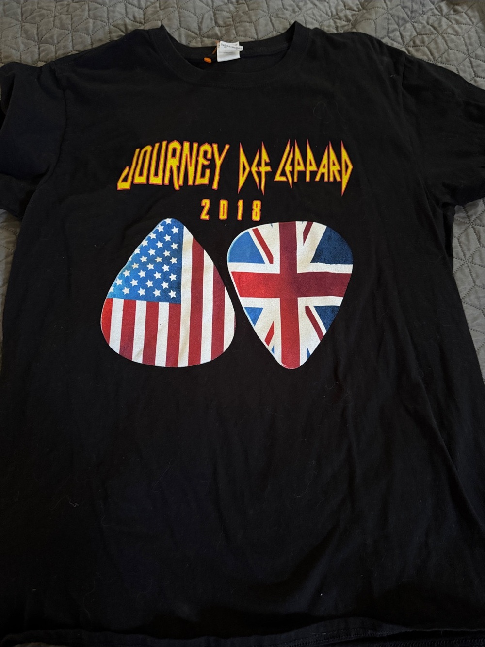 Journey Def Leppard 2018 Tour Black Graphic Tee